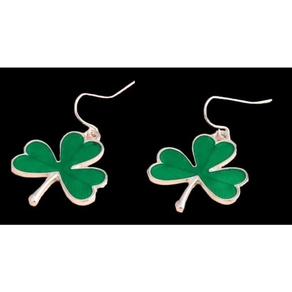 Shamrock Earrings Dangle Hooks St Patrick's Day Party Parade Irish Festi… - Picture 4 of 8